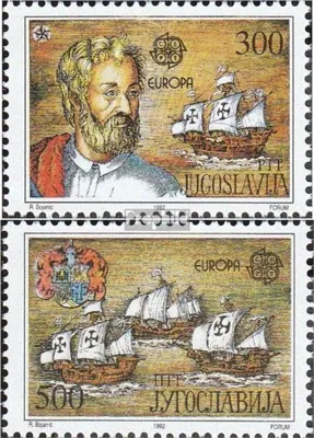 Produktbild von Briefmarken Jugoslawien 1992 Mi 2534-2535 (kompl.Ausg.) postfrisch Entdeckung Amerikas