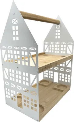 Produktbild von UNUS® Etagere Brauhaus 2 Etagen mit Griff Serviertablett aus Holz und Metall