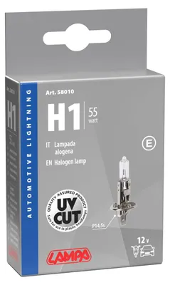 Image de Lampa 12V Lampe halogène - H1 - 55W - P14,5s - 1 pièce - Blister