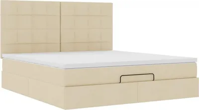 Produktbild von Ottoman-Bett mit Matratze Creme 180x200 cm Stoff