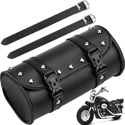 Produktbild von Motorrad Satteltaschen Universal Kunstleder Wasserdicht Schwarz 21x10x10cm