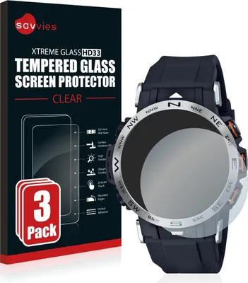 Produktbild von 3x Savvies Schutzglas für Casio Pro Trek PRW-30-1AER Displayschutz 9H Glas klar transparent