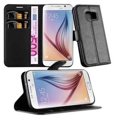 Produktbild von Cadorabo Hülle für Samsung Galaxy S7 Schutz Hülle in Schwarz Handyhülle Etui Case Cover Magnetverschluss