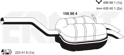 Produktbild von ERNST 156004 Endschalldämpfer für VW Golf VI Variant (AJ5) Auspuff