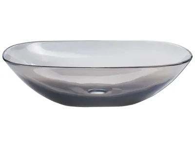 Produktbild von BELIANI Waschbecken Schwarz Mineralwerkstoff Oval 54x36 cm mit Klickverschluss Stöpsel Badezimmer Ausstattung Waschschale Waschtisch Aufsatzwaschbecken