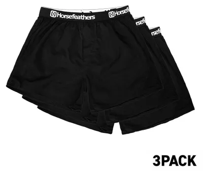 Obrázok produktu pre Boxerky Horsefeathers Frazier 3 pack (čierne) - XXL