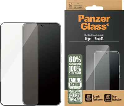 Obrázok produktu pre PanzerGlass Ultra-Wide Fit tvrdené sklo s. Čierna rámik pre Oppo Reno13