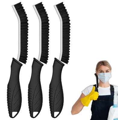 3-teiliges Tiefenreinigungsbürsten-Set für Fugen, Ecken und Ritzen