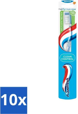 Produktbild von Aquafresh Zahnbürste Clean Control Medium - Vorteilspack - 10 Stücke