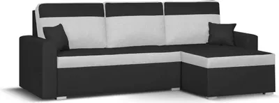 Produktbild von ASTO3 Ecksofa mit Schlaffunktion - Schwarz/Silber