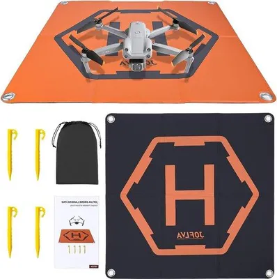 Immagine prodotto di Supporto di atterraggio per droni - Pieghevole da viaggio - Pezzo unico - 50 cm - Piattaforma di atterraggio multiuso