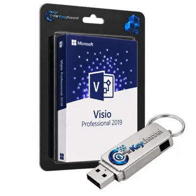 Produktbild von Microsoft Visio 2019 Professional - Inkl. Installations-USB-Stick und Lizenz