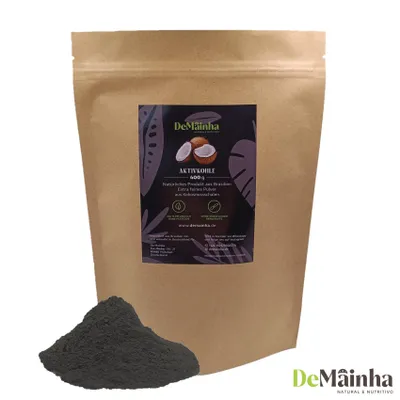 Produktbild von Premium Aktivkohle Pulver 400 g – 100 % pfanzlich aus Kokosnussschalen
