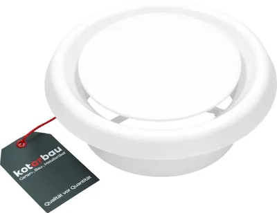 Zdjęcie produktu dla KOTARBAU® Okragly zawór talerzowy do przylacza rurowego Ř 150 mm Bialy Anemostat Zawór talerzowy powietrza wywiewanego Kratka wentylacyjna Zawór sufitowy Plastikowy nawiewnik sufitowy Powietrze wywiewane Zawory wentylacyjne Pokrywa wylotu Sciana Sufity Rózne