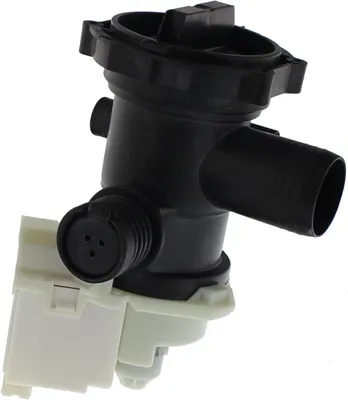 Produktbild von Ablaufpumpe mit Pumpenkopf und Sieb kompatibel Bauknecht 482000023190 , Hotpoint C00282341 Waschmaschine Waschtrockner