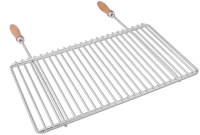 Photo principale – DEOS Grille de cuisson réglable en acier inoxydable 50–60 × 30 cm avec poignées…