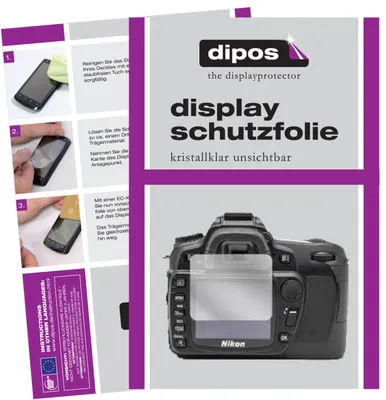 Produktbild von 1x Schutzfolie für Nikon D80 klar Displayschutzfolie Folie Display Schutz dipos