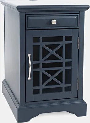 Immagine prodotto di Comodino con cassetto Comodino Cassettiera Tavolino da camera; blu scuro