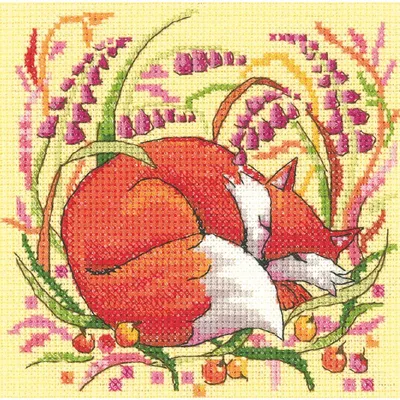 Produktbild von Auslaufmodell Heritage Kreuzstich Set Zählstoff "Fuchs (L)", Zählmuster, WCFO1333-E, 12,5x12,5cm
