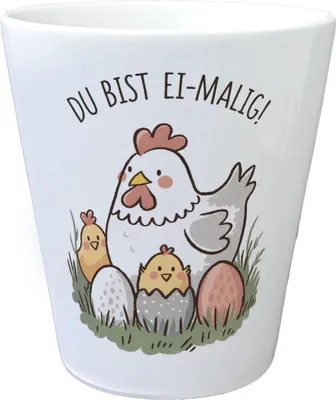 Produktbild von Henne mit Küken Du bist Ei-Malig! Blumentopf