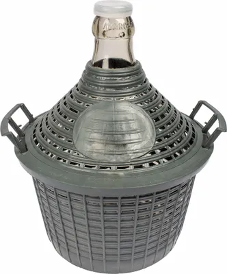 Produktbild von Weinballon mit Kunststoffkorb 5L - Glasballon