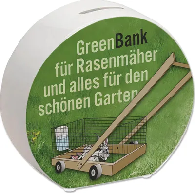 Produktbild von GreenBank Spardose - Comic-Hase für Gartenfans