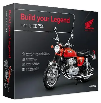 Produktbild von Honda CB 750 Build your Legend, Metall Modellbausatz im Maßstab 1:24, inkl. Soundmodul und 68-seitigem Begleitbuch