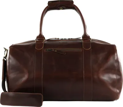 Produktbild von BUCKLE & SEAM Leder Reisetasche Willow New Stripes Weekender Brown dunkelbraun