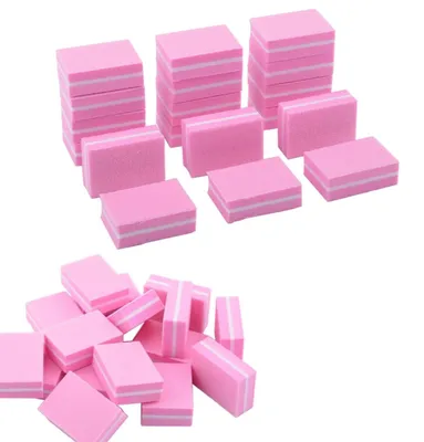 Productafbeelding van TRANKIELO® - Nagelvijlblok 50 stuks - Dubbelzijdige korrel 100/180 - Perfect voor manicure en pedicure