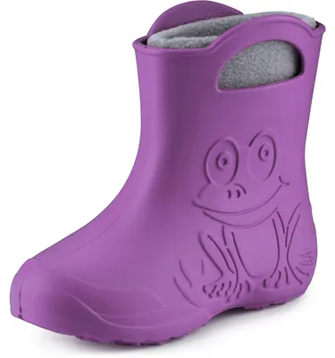 Produktbild von Ladeheid Eva Kinder Jungen Mädchen Gummistiefel Regenschuhe gefüttert LA-CA-03 (Lilla/Grau, 22/23 EU)