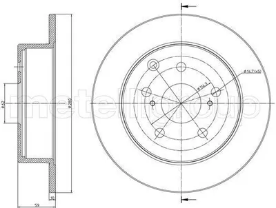Produktbild von 2x METELLI Bremsscheibe 23-0991C für TOYOTA AVENSIS Kombi (T25) AVENSIS (T25_)