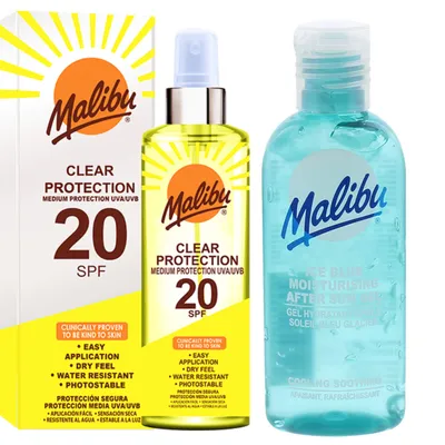 Obrázek produktu pro Malibu SPF20 Transparentní sprej + gel po opalování 100ml