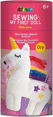 Produktbild von Avenir 6301620 DIY Nähset, Sewing Unicorn, Motiv Einhorn, Bastelset für Kinder, Kreativ-Set, ab 6 Jahren