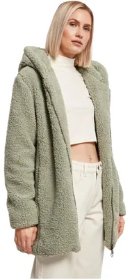 Image de Urban Classics Ladies - SHERPA Long Winterjacke salvia - XXL