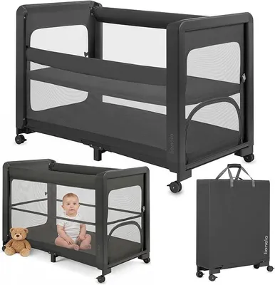 Imagen del producto de Cuna de viaje Patty 5 en 1 con colchón, también convertible en moisés