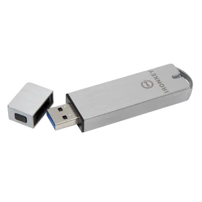 Produktbild von Kingston Technology IronKey 128GB Enterprise S1000 Encrypted USB 3.0 FIPS 140-2 Level 3, 128 GB, USB Typ-A, 3.2 Gen 1 (3.1 Gen 1), 230 MB/s, Kappe, Silber