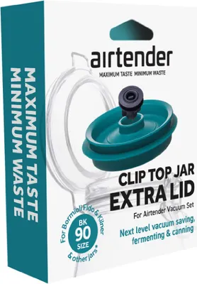 Immagine prodotto di Airtender - Vakuumdeckel und Ring (türkis, für Drahtbügelgläser)