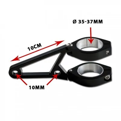Produktbild von CNC-Lampenhalter-Set Alu-schwarz Ø 35-37mm