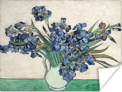 Produktbild von MuchoWow® Poster Stilleben mit Schwertlilien - Vincent van Gogh 160x120 cm - Foto Plakat