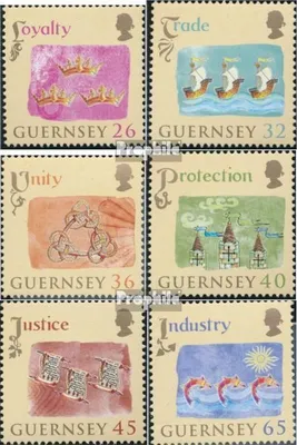 Produktbild von Briefmarken GB - Guernsey 2004 Mi 1012C-1017C (kompl.Ausg.) gezähnt 14 : 13 1/4 postfrisch Britische Krone