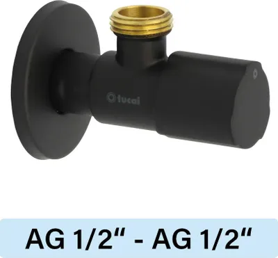 Produktbild von Eckventil Tucai TMM C850 Premium AG/AG  1/2"-1/2" schwarz matt