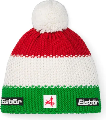 Image de Eisbär Star Pompon MÜ SA Bonnet tricoté hommes femmes Bonnet d'hiver, Couleur:Italie