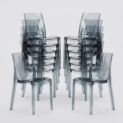 Produktbild von Angebot 18er Dune Grand Soleil transparente Stühle Bar Stock - Transparent Schwarz Anthrazit