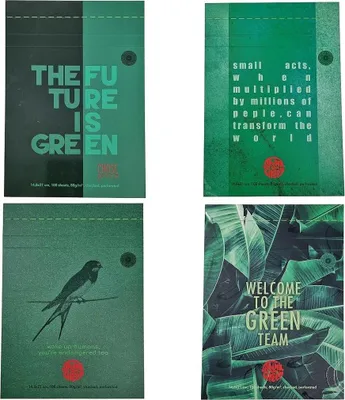 Obrázok produktu pre Notatnik A5 100 kartek w kratkę Flexi Think Green 10 sztuk