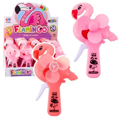 Immagine prodotto di Ventaglio a mano rosa fenicottero