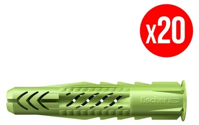 Image de Boîte de 20 chevilles universelle UX Green FISCHER 518887 Ø10 x 60 mm sans vis