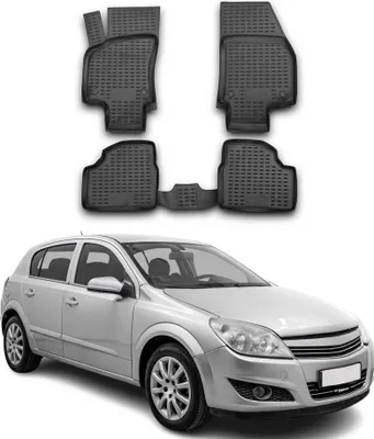 Produktbild von OMAC Gummimatten Fußmatten für Opel Astra 2004-2015 TPE Automatten Schwarz 4x