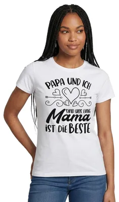 Produktbild von Spreadshirt Geschenk Mutter | Mama Ist Die Beste Frauen T-Shirt, XXL, Weiß