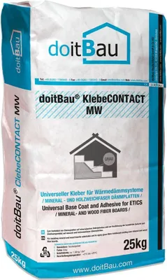 Produktbild von 12x KlebeCONTACT MW 25kg Profi Armierungsmörtel Steinwolle Dämmung Fassade Dämmplattenkleber WDVS Mineralwolle Holzfaser Putzträgerplatte faserarmiert