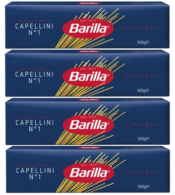 Image de Barilla pâtes Capellini numéro 1 semoule de blé dur 500g pack de 4